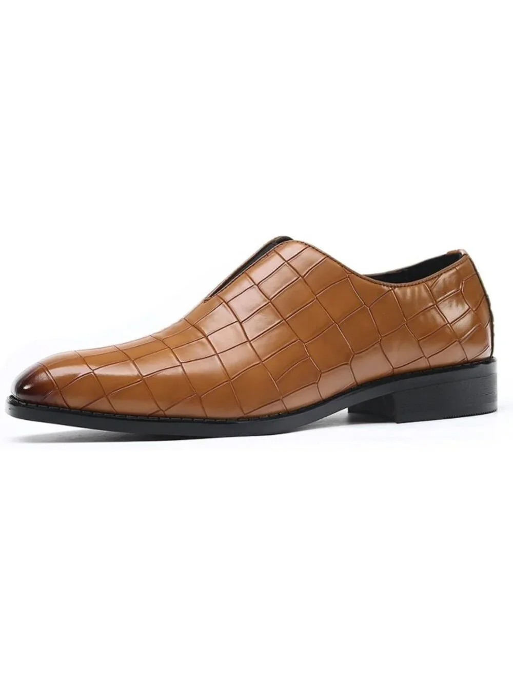 Men's Yellow Soft Leather Penny Loafers Dress Slip-on for Formal Business